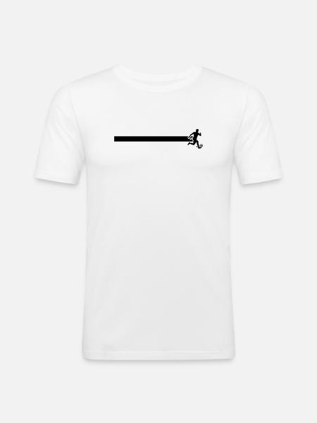 Footballer Line - Men's Slim Fit T-Shirt - white