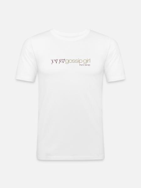 Gossip Girl TV-serien med tekster med XOXO - Herre Slim Fit T-Shirt - hvid