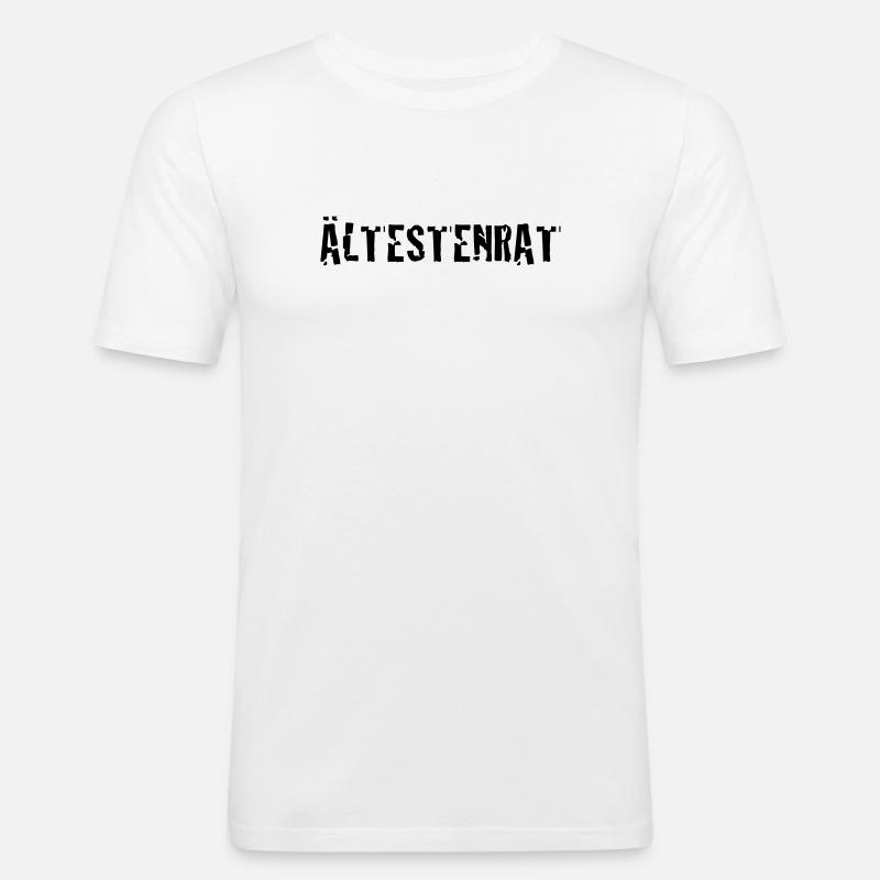 Ältestenrat - Männer Slim Fit T-Shirt - Weiß