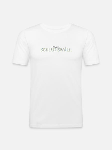 Schlut swåll - Slim Fit T-shirt herr - vit