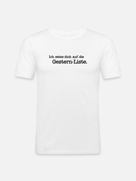 Yesterday's list - Men's Slim Fit T-Shirt - white