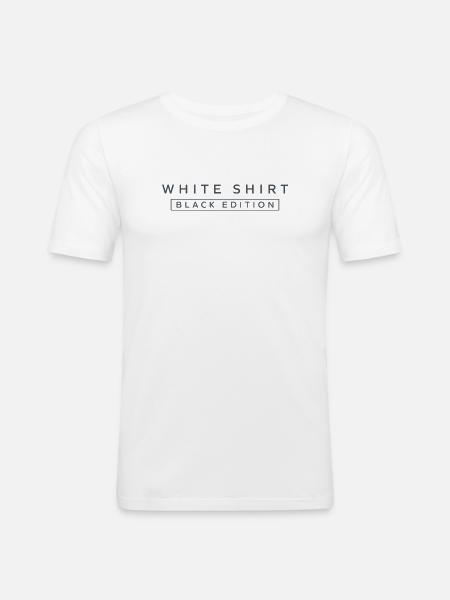 Black Edition on White Shirt - Men's Slim Fit T-Shirt - white
