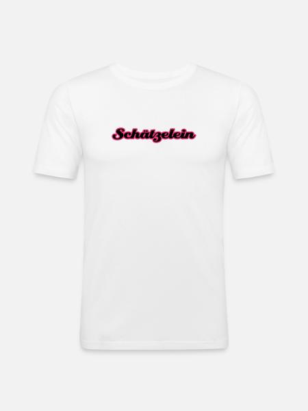 Schätzelein | Schatz | Schätzchen - Men's Slim Fit T-Shirt - white
