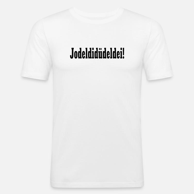 Party Gaudi Design - Jodeldidüdeldei –  - Männer Slim Fit T-Shirt - Weiß