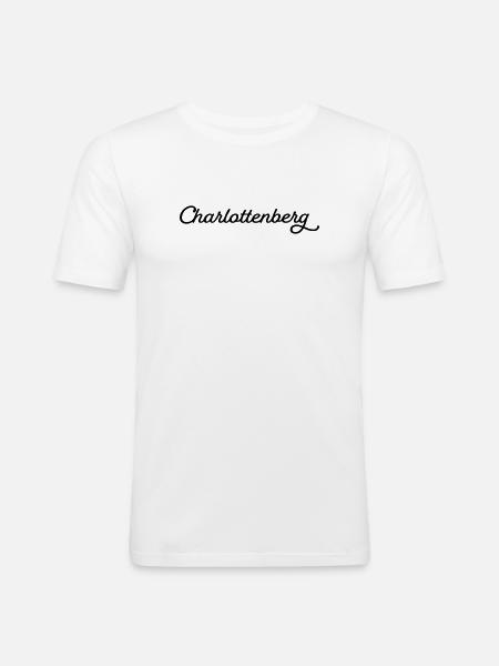 Charlottenberg black - Men's Slim Fit T-Shirt - white