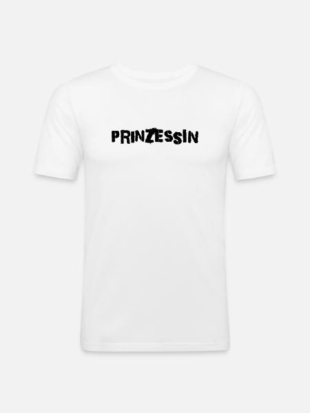 Prinzessin - Männer Slim Fit T-Shirt - Weiß