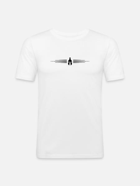 Spartan Helmet Gladiator Line - Men's Slim Fit T-Shirt - white