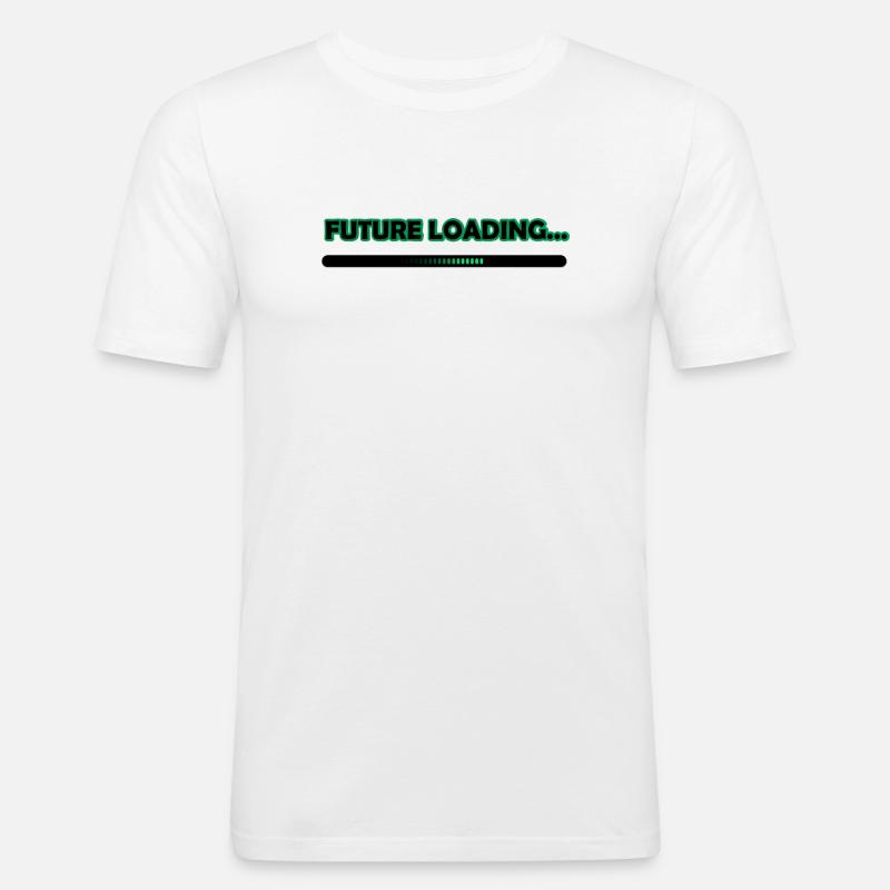 Future Loading Progress Tee - Men's Slim Fit T-Shirt - white