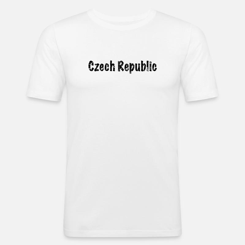 Czech Republic - Männer Slim Fit T-Shirt - Weiß