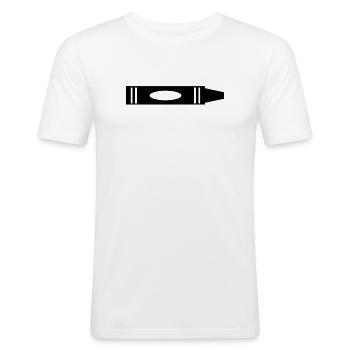 Crayon - T-shirt près du corps Homme - blanc - Devant - Nik (191cm)