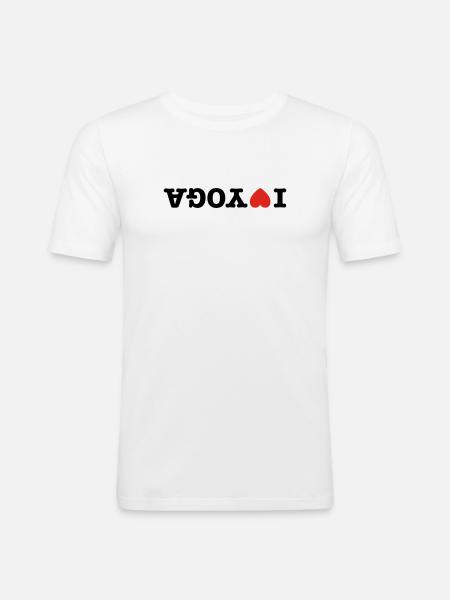 I love yoga - Men's Slim Fit T-Shirt - white