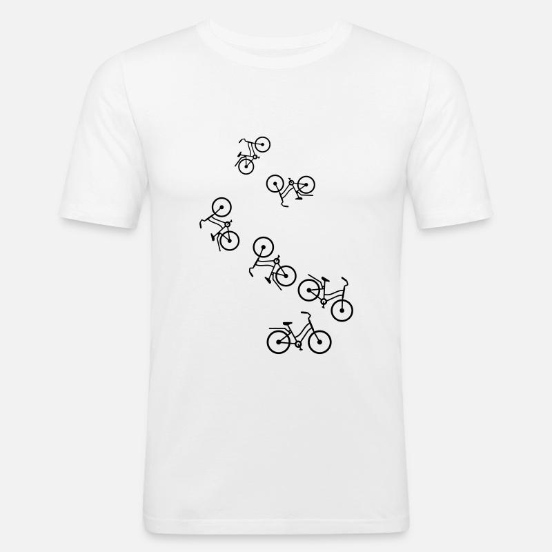 Fahrrad Icon - Männer Slim Fit T-Shirt - Weiß