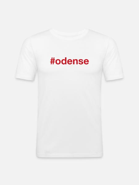 ODENSE Denmark Dänemark - Männer Slim Fit T-Shirt - Weiß