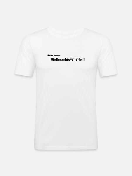 Christmas Gender - Men's Slim Fit T-Shirt - white