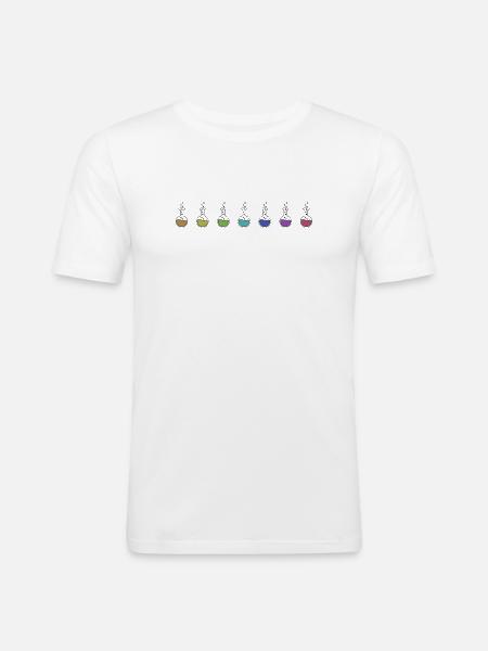 Chemie Experiment im Labor - Männer Slim Fit T-Shirt - Weiß