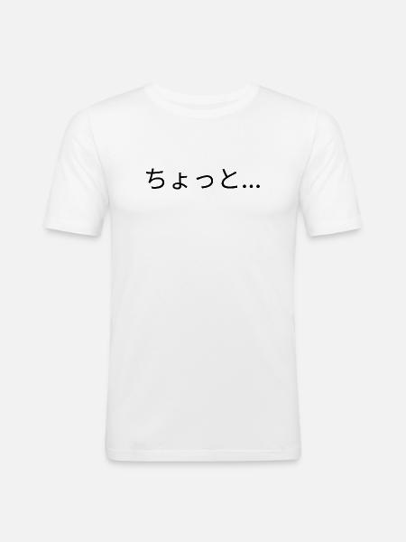 ein bisschen - Männer Slim Fit T-Shirt - Weiß