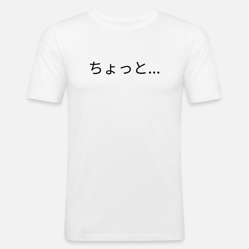 ein bisschen - Männer Slim Fit T-Shirt - Weiß