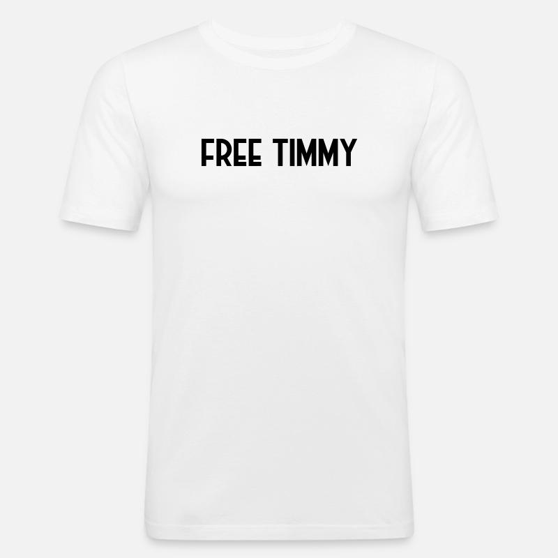 Free Timmy rettet den Buckelwal - Männer Slim Fit T-Shirt - Weiß