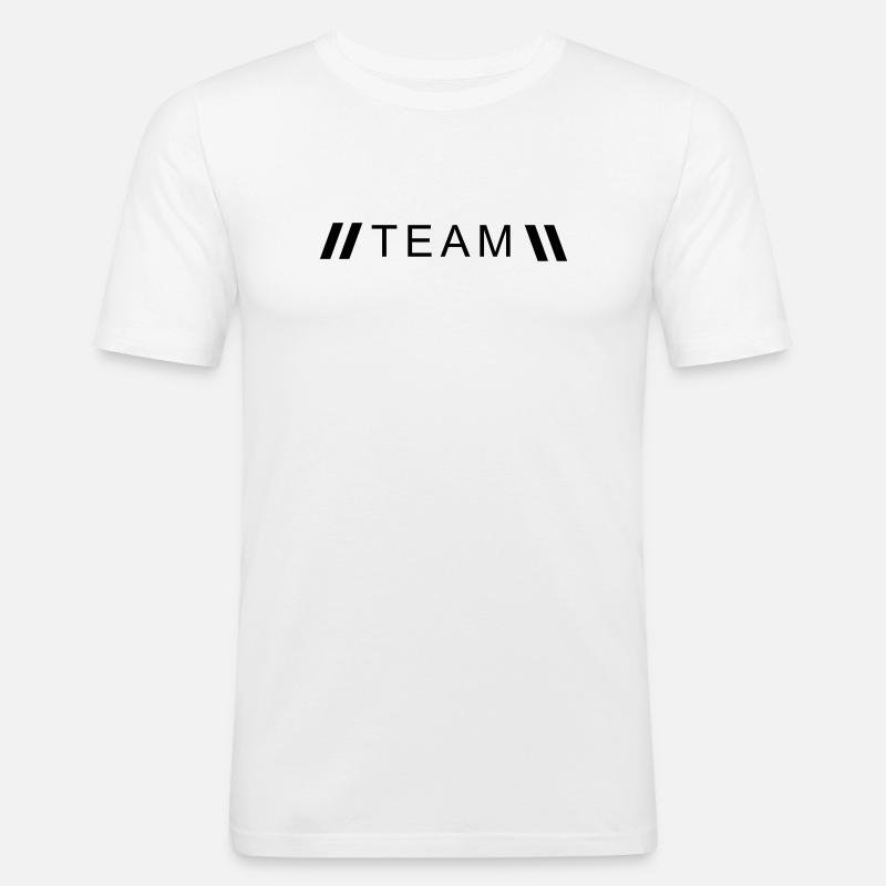 Style équipe - T-shirt près du corps Homme - blanc