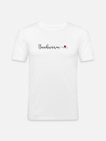 Bookworm - Men's Slim Fit T-Shirt - white