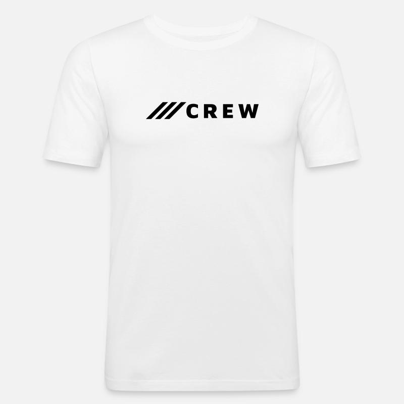 CREW - Männer Slim Fit T-Shirt - Weiß