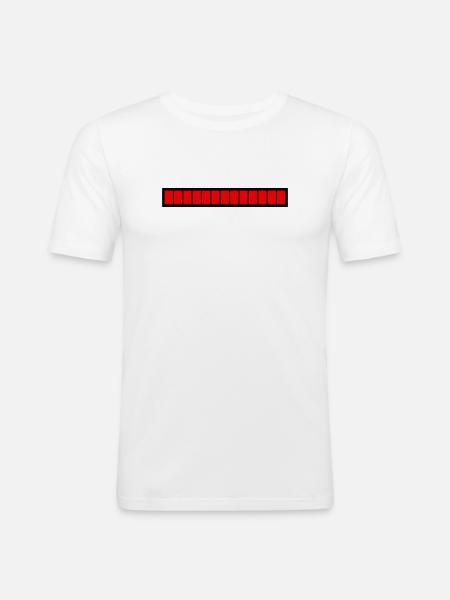 Rectangle loading bar Black Red (100%) - Men's Slim Fit T-Shirt - white