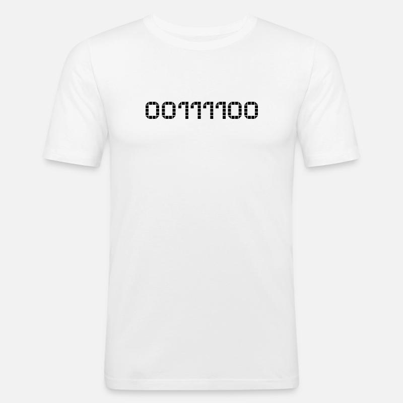 Binary notation - 60 - Men's Slim Fit T-Shirt - white