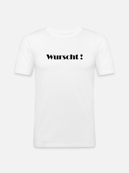 Wurst_logo - T-shirt près du corps Homme - blanc