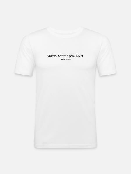 The way. The truth. Life. - Men's Slim Fit T-Shirt - white