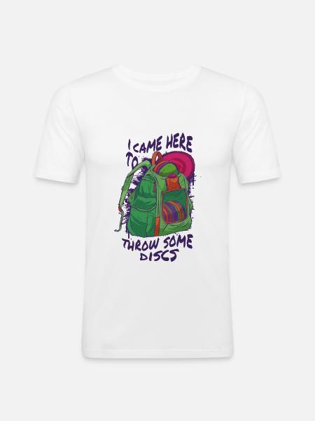 Frisbee Disc Golf Frisbeespieler Geschenkidee - Männer Slim Fit T-Shirt - Weiß
