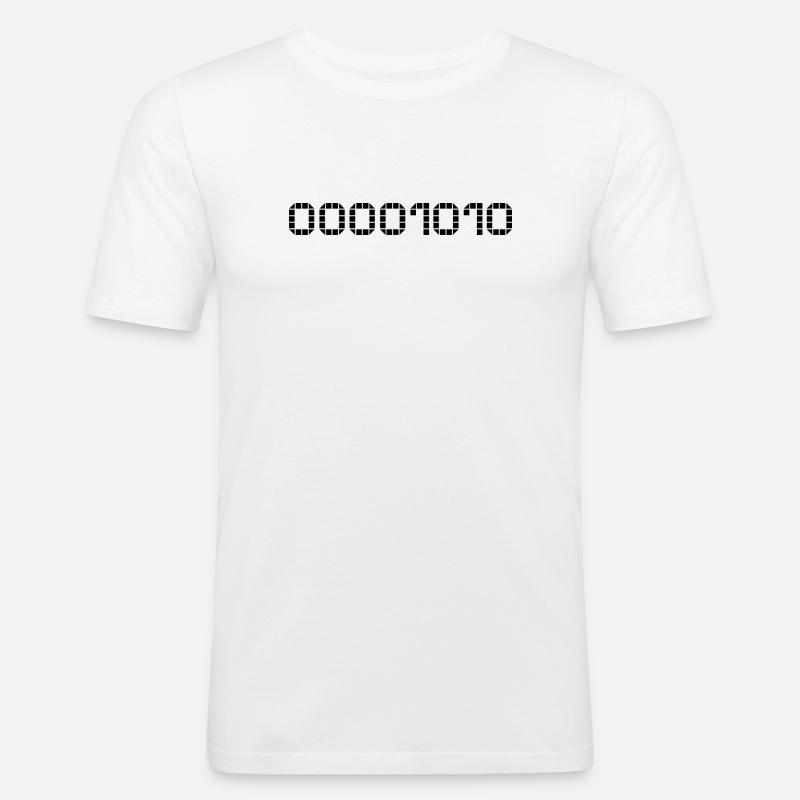 Binary notation - 10 - Men's Slim Fit T-Shirt - white
