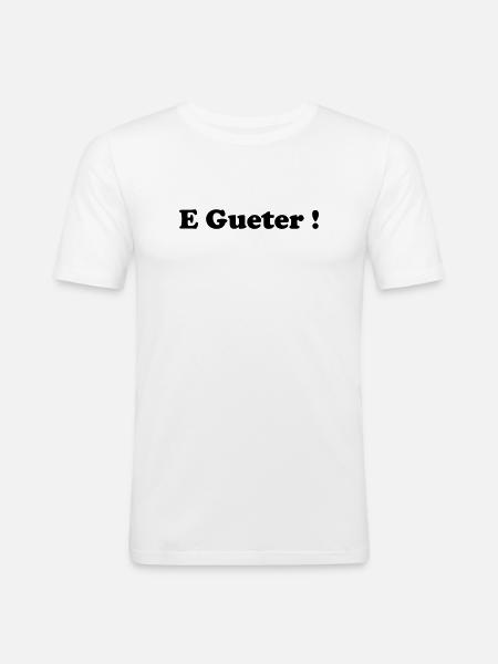 E_gueter_logo - Men's Slim Fit T-Shirt - white