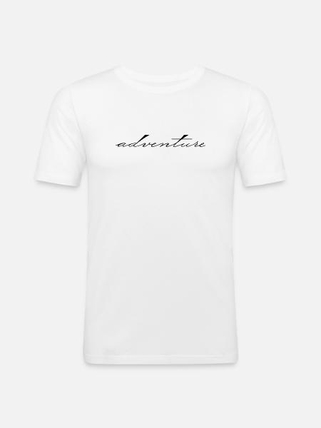 adventure - Männer Slim Fit T-Shirt - Weiß