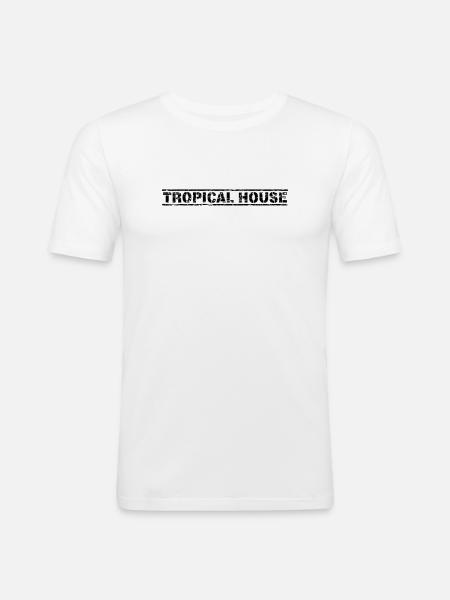 Maison tropicale - T-shirt près du corps Homme - blanc