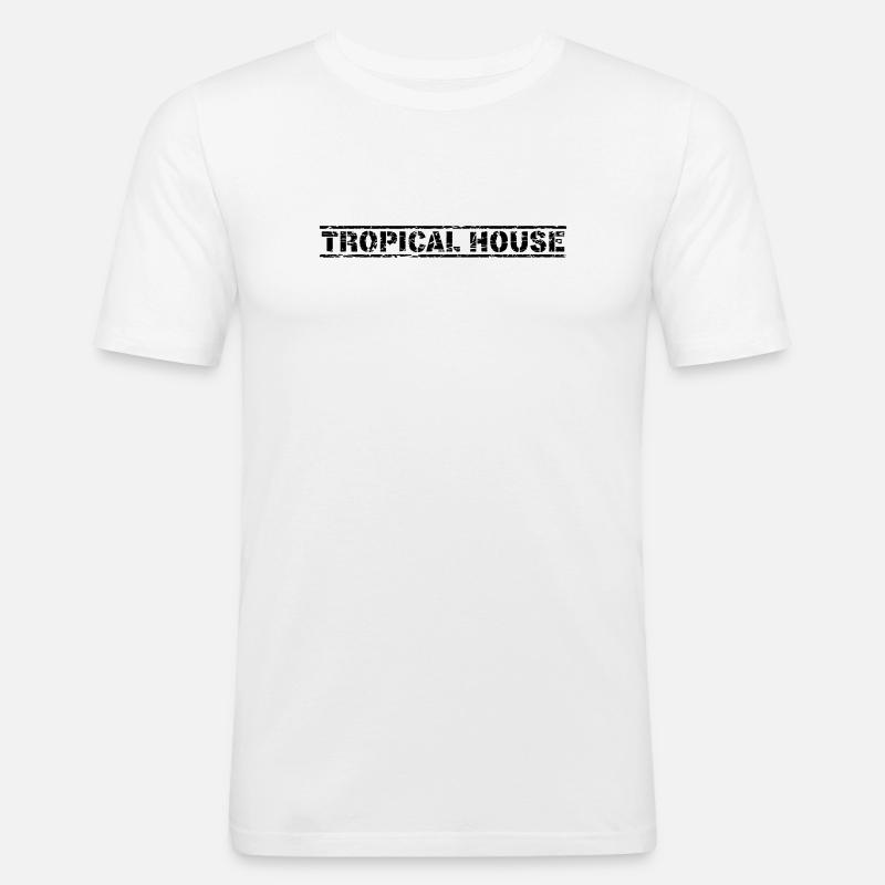 Maison tropicale - T-shirt près du corps Homme - blanc