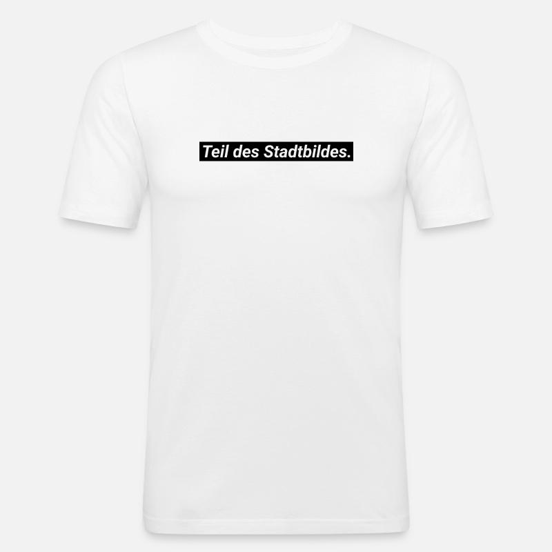 Teil des Stadtbildes - Männer Slim Fit T-Shirt - Weiß