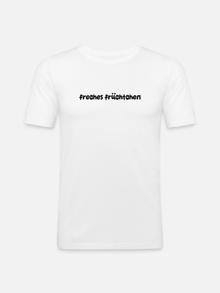 Freches Früchtchen - Männer Slim Fit T-Shirt - Weiß