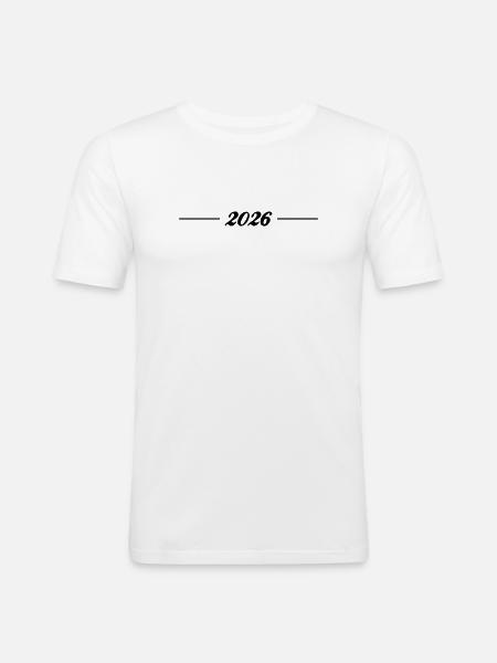2026 Line - Men's Slim Fit T-Shirt - white