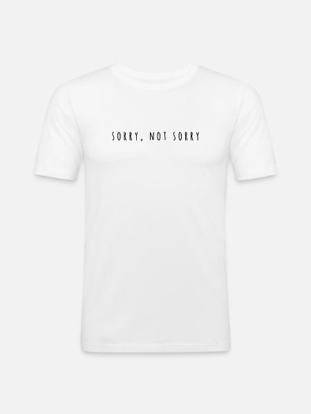Dire drôle - T-shirt près du corps Homme - blanc