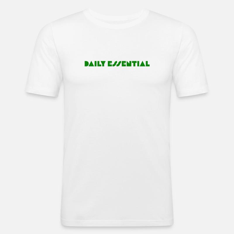 Basic but Bold - Männer Slim Fit T-Shirt - Weiß