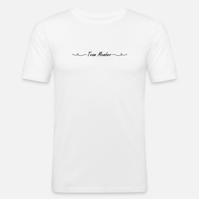 Team Mitglied - Männer Slim Fit T-Shirt - Weiß