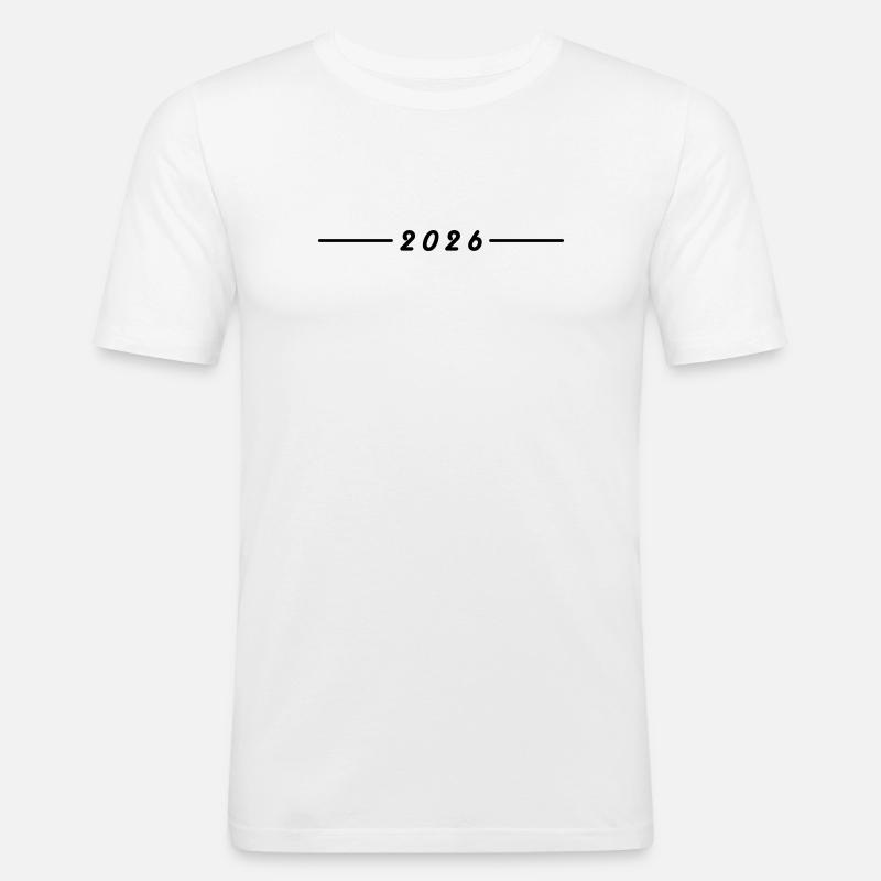 2026 Jahr Element - Männer Slim Fit T-Shirt - Weiß