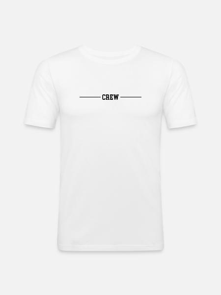 Crew Linie - Männer Slim Fit T-Shirt - Weiß