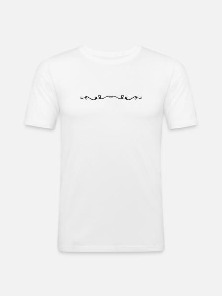 Ornament Line - Men's Slim Fit T-Shirt - white