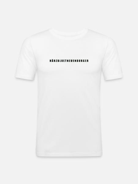 Härzbluetneuenburger Kanton Neuenburg - Männer Slim Fit T-Shirt - Weiß