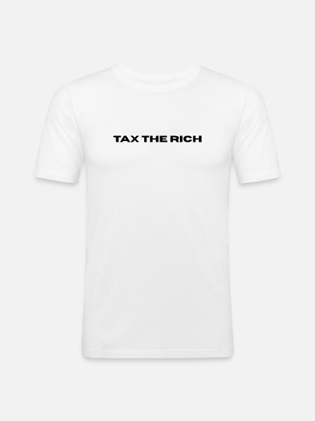 TAX_THE_RICH_bold - Men's Slim Fit T-Shirt - white