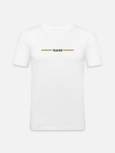 Team Germany Germany Flag - Men's Slim Fit T-Shirt - white