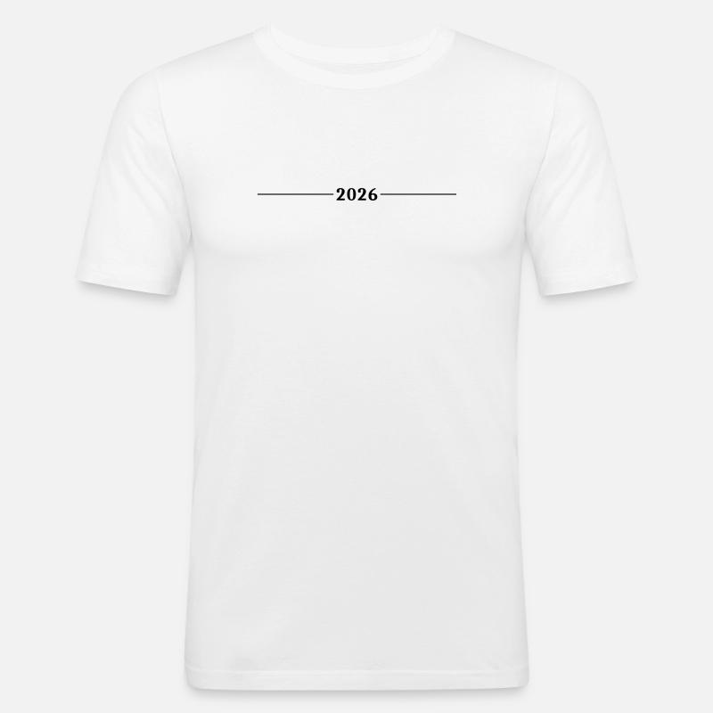 2026 Linie Element - Männer Slim Fit T-Shirt - Weiß