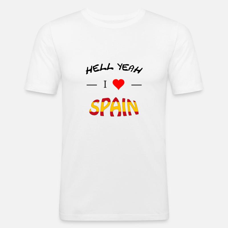 Spanien Spain - Männer Slim Fit T-Shirt - Weiß