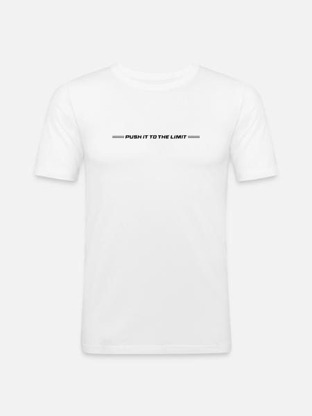 Push It To The Limit - Men's Slim Fit T-Shirt - white